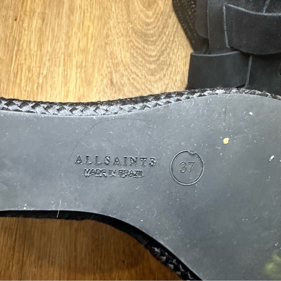 AllSaints Marzee Wedge Sandals - Picture 7 of 9